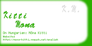 kitti mona business card